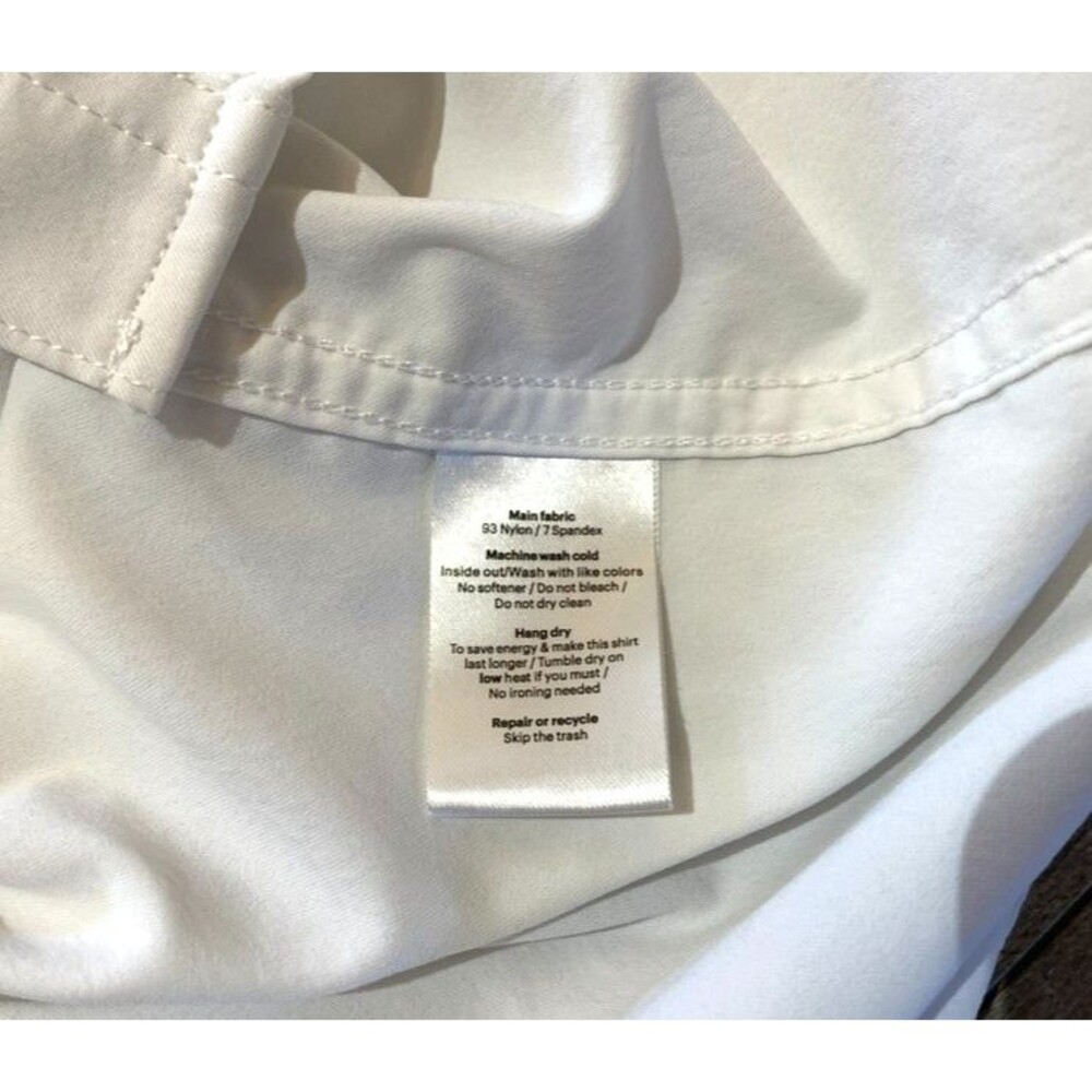 Poncho Slim Fit Western Shirt Mens XL Solid White Pearl Snap Long Sleeve Fishing - Picture 8 of 8